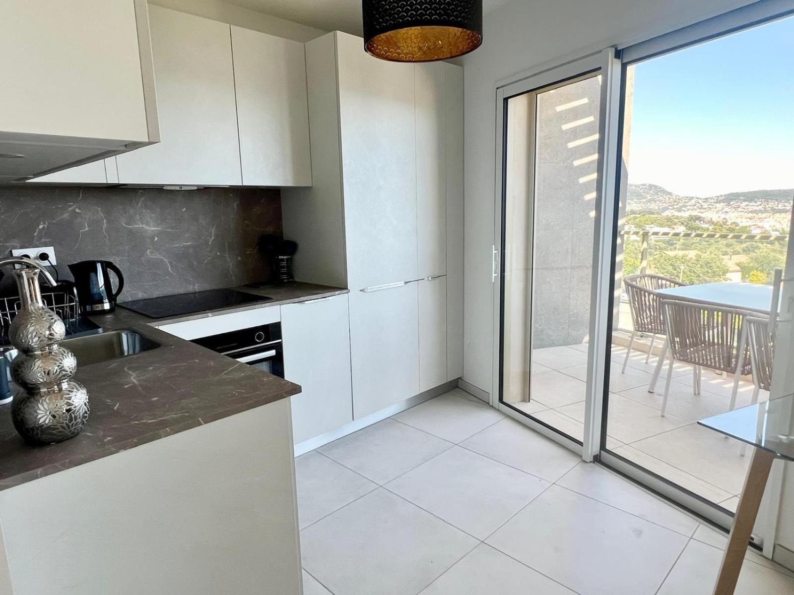Panoramic Sea View Appartment Blue Pearl Nizza Exterior foto