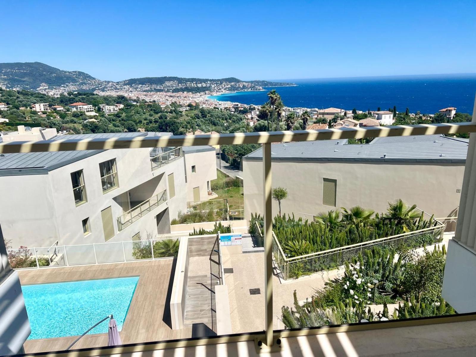 Panoramic Sea View Appartment Blue Pearl Nizza Exterior foto
