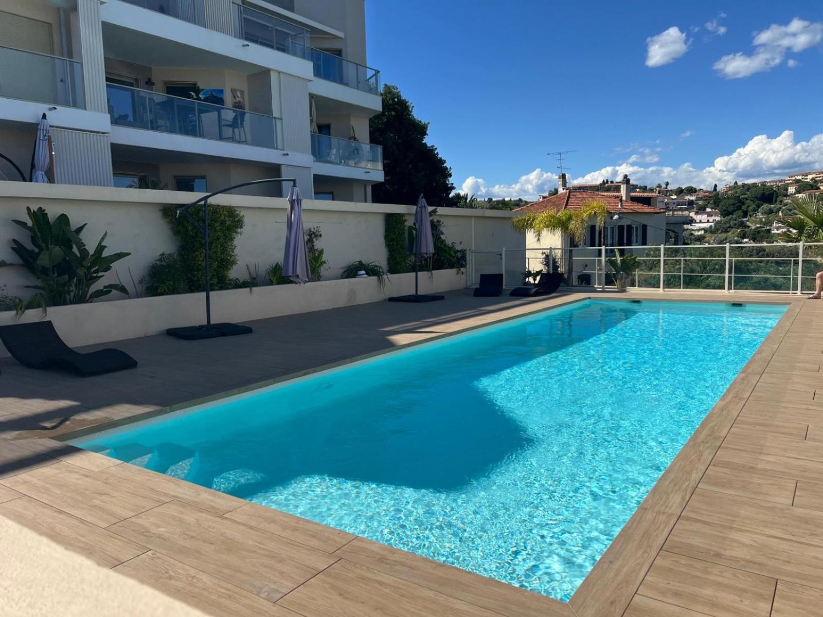 Panoramic Sea View Appartment Blue Pearl Nizza Exterior foto