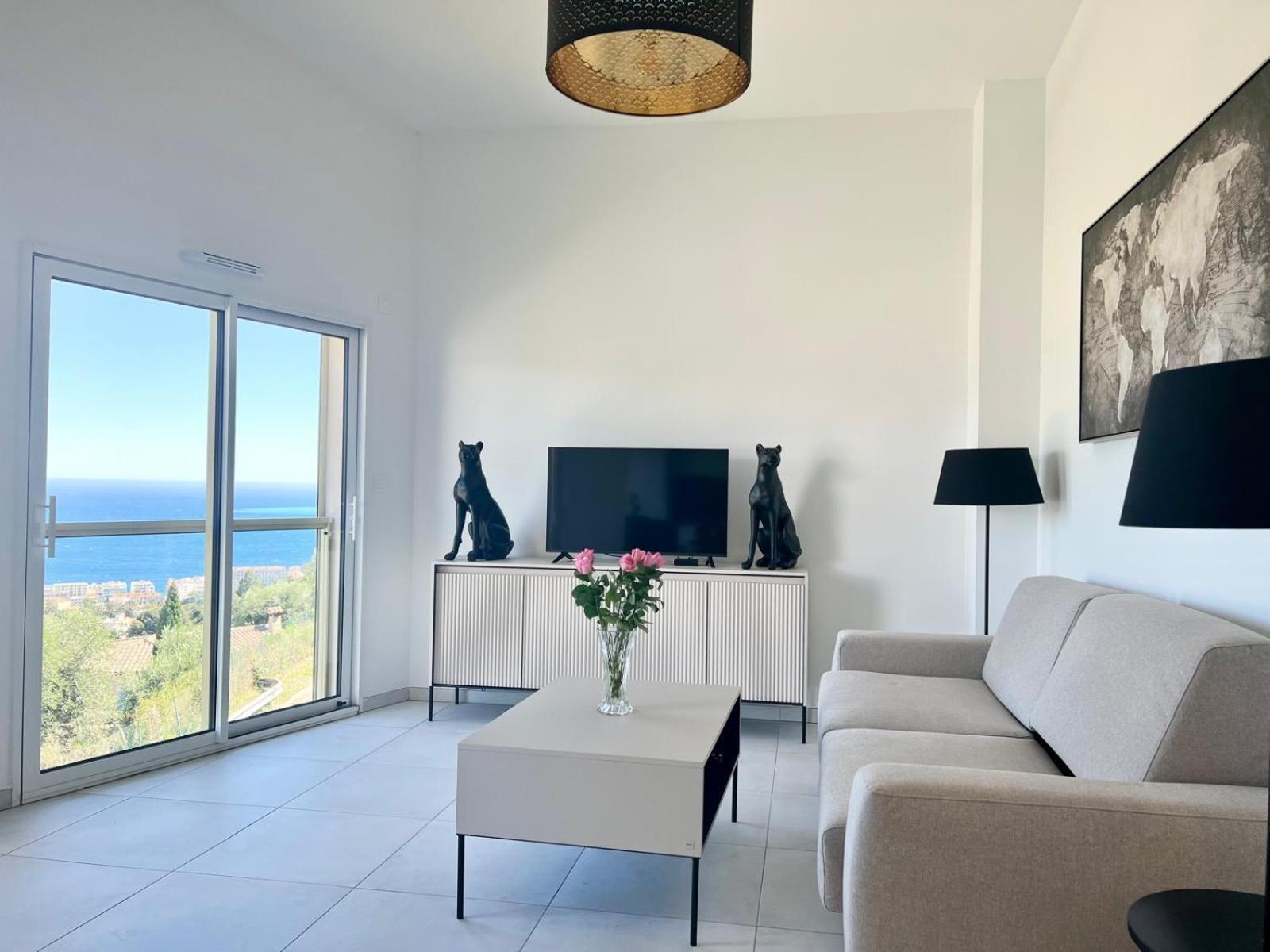 Panoramic Sea View Appartment Blue Pearl Nizza Exterior foto