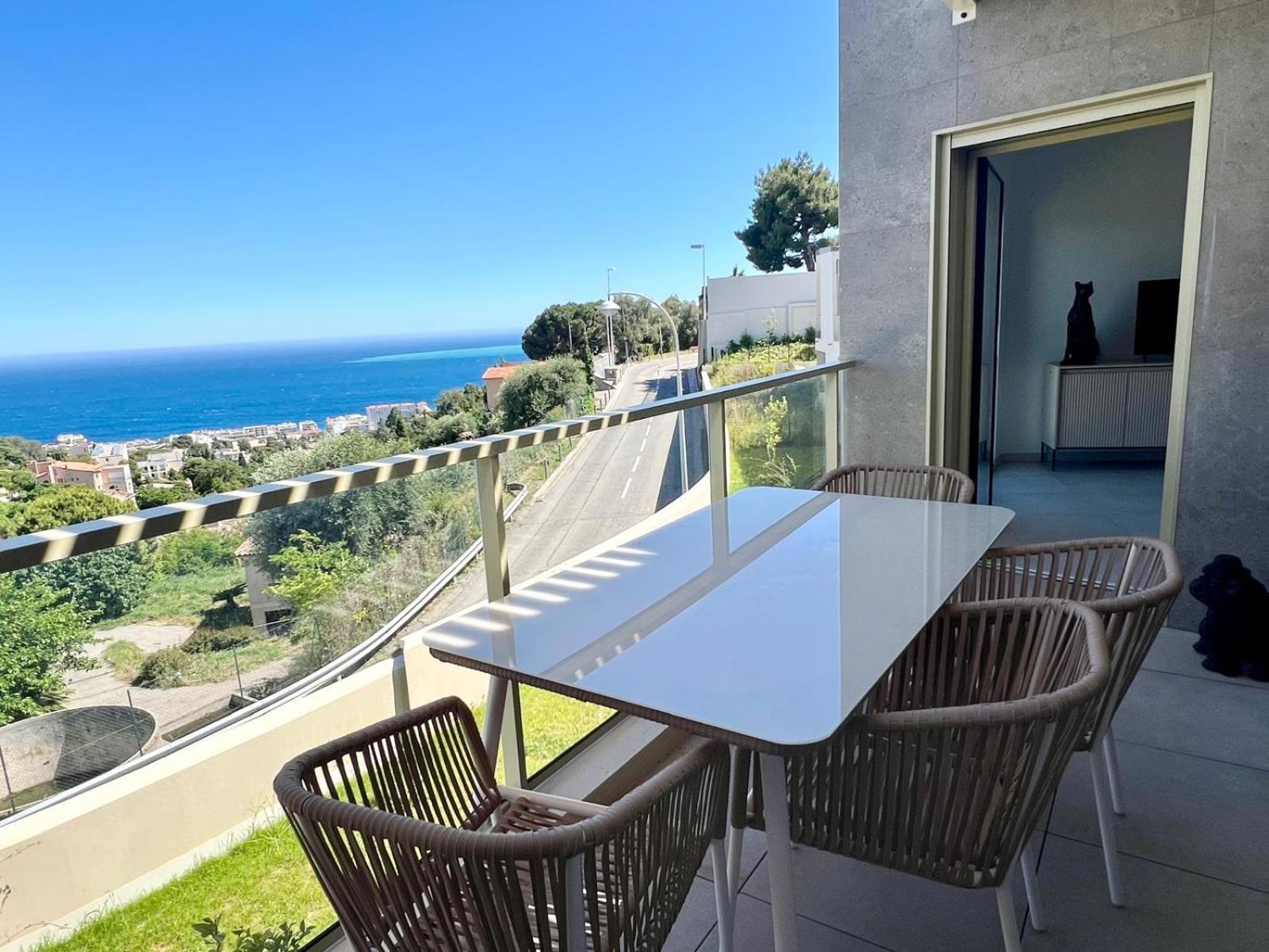 Panoramic Sea View Appartment Blue Pearl Nizza Exterior foto